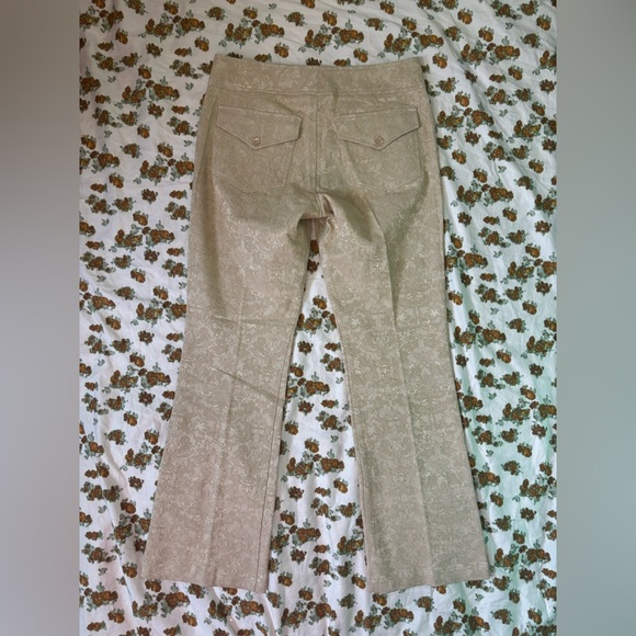 SNO SKINS Cream Textured Flare Pants Size 8 - Picture 13 of 16